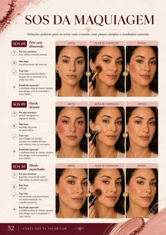 Página do guia: SOS pele e blush