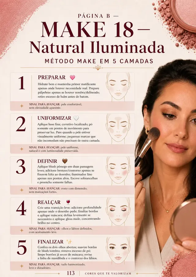 Página do guia: Make 18 Natural Iluminada