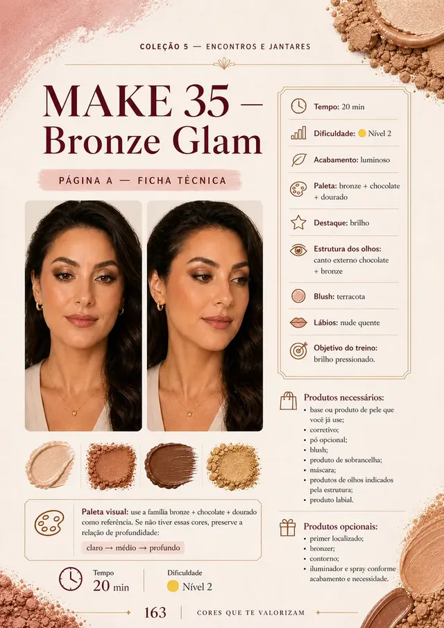 Página do guia: Make 35 Bronze Glam